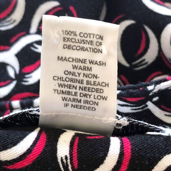 Ann Taylor Loft Black Red Geometric Pleated Circle Skirt Sz 6 - Picture 6 of 7